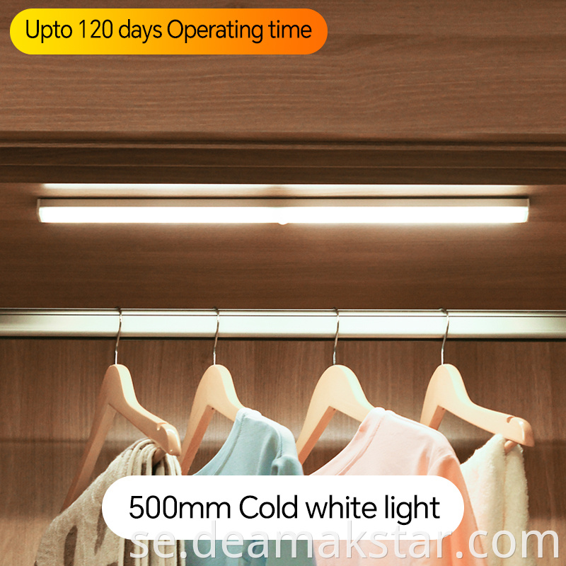 Sensor light for wardrobes, closets, stairways